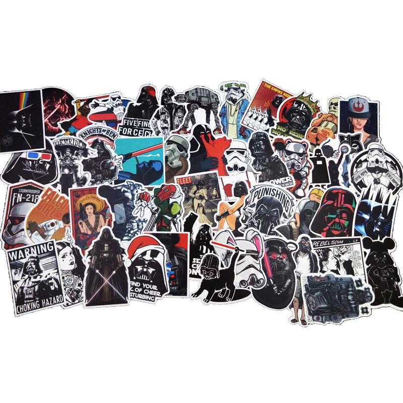 10x Skull Stickerbomb Set - Car Tuning Decals, Gloss/Metallic Finish